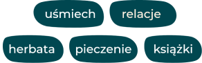 uśmiech, relacje, herbata, pieczenie, książki